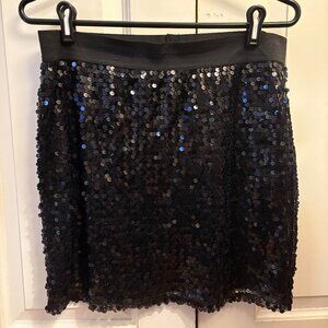 Kenar Sequin Mini Skirt Black